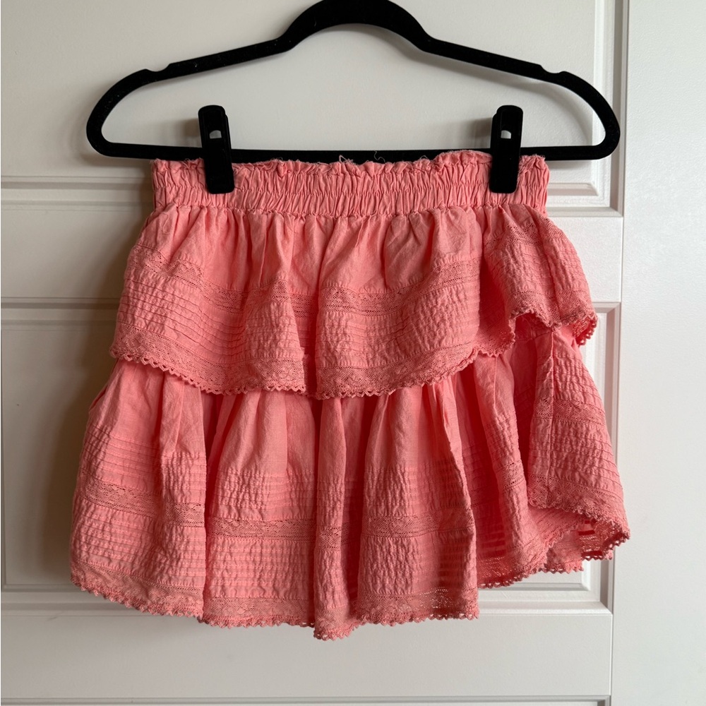 LoveShackFancy Tiered Ruffle Mini Skirt